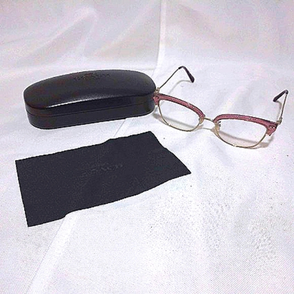 Womens COACH Eyeglasses With Hard Shell Case Cleaning Cloth